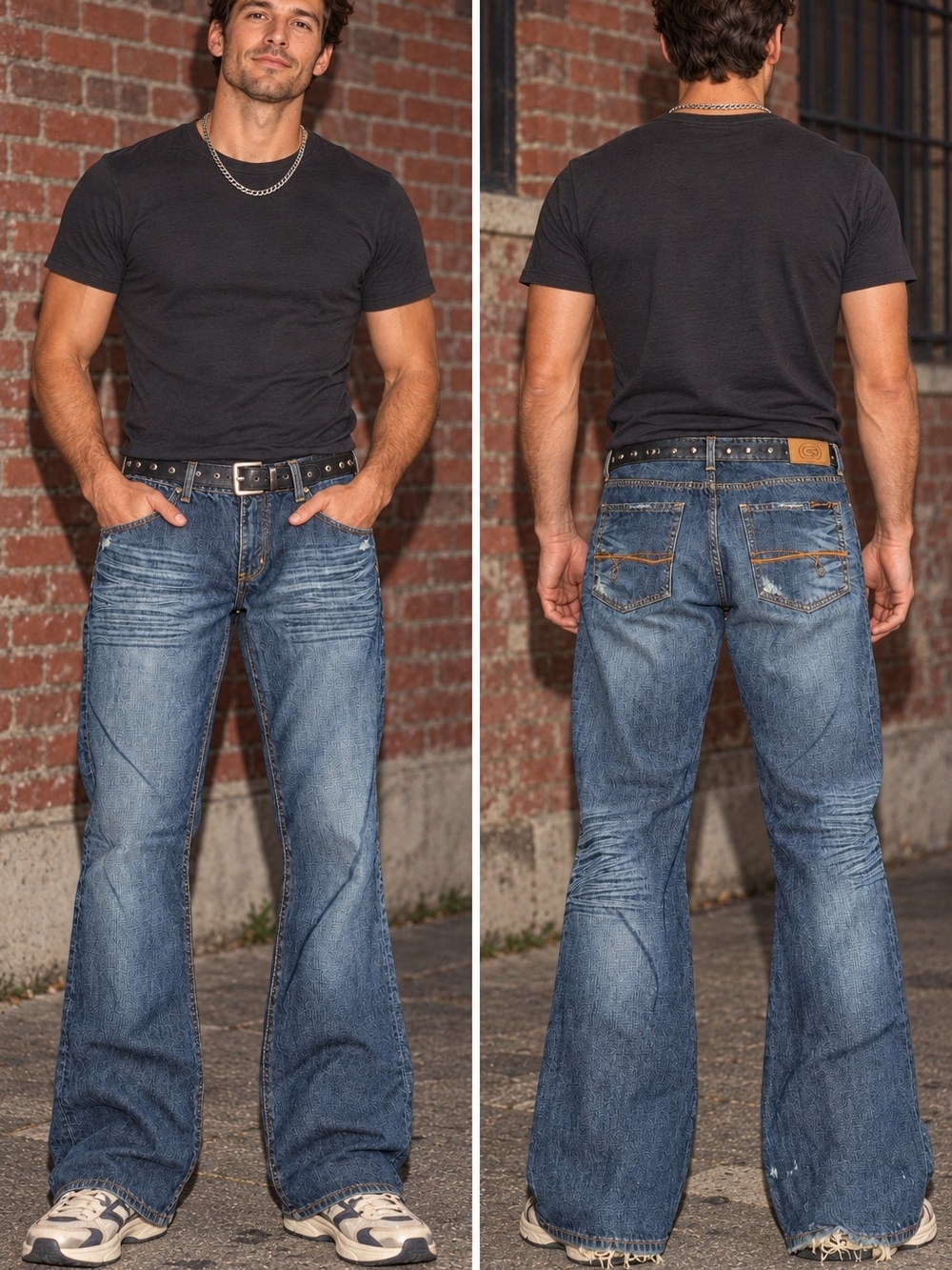 Seven7 Men's Bootcut Jeans in Medium Blue Wash